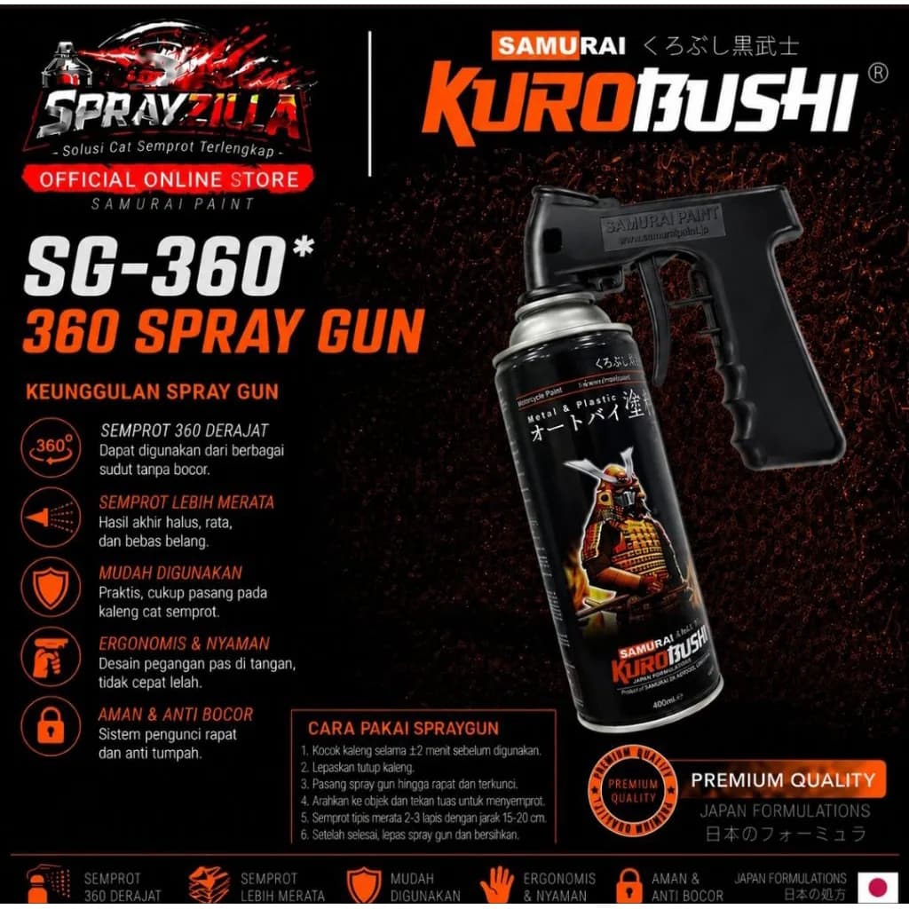 SAMURAI KUROBUSHI SPRAY GUN SG360